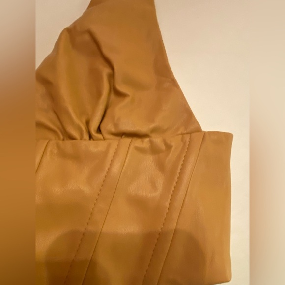 ZARA‎ Corset Faux Leather Crop Top Size Medium - Picture 2 of 8